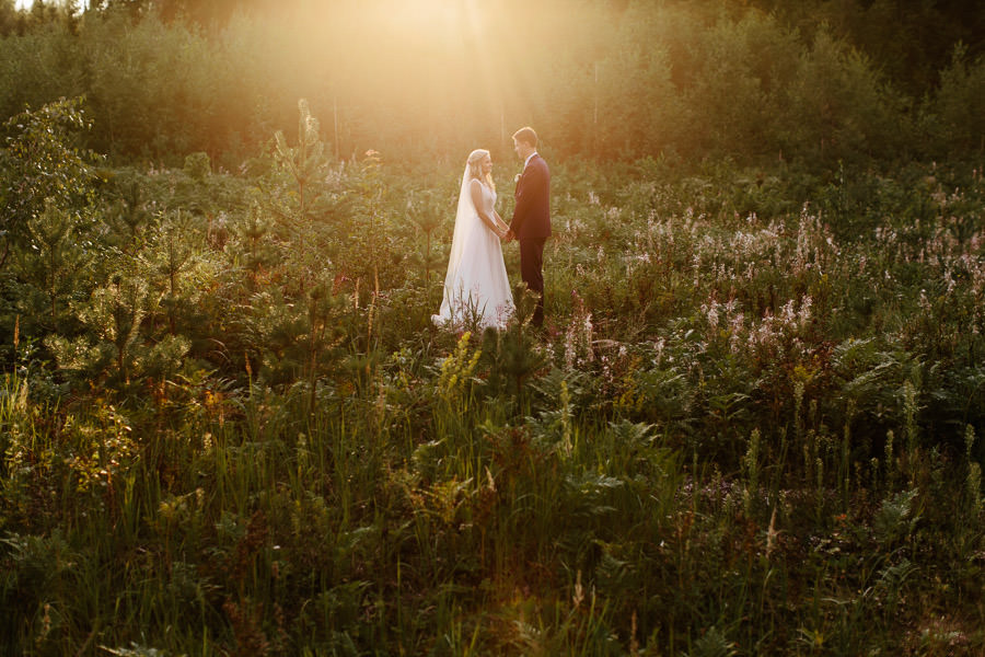 sunset wedding photographs