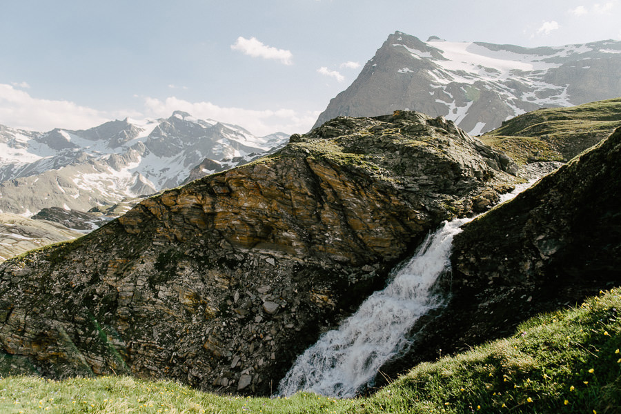 alps waterfall