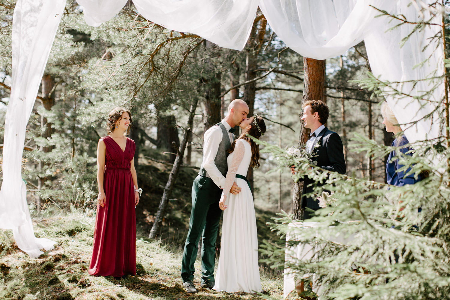 forest wedding ceremony